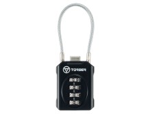 Замок кодовый TORBER, черный, цинковый сплав, 3 x 1,4 x 8 см