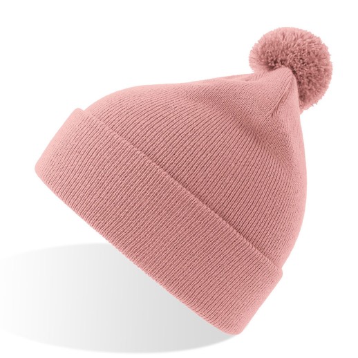 Шапка вязаная детская с помпоном KID WIND-S   25475-S.10 с нанесением логотипа с нанесением логотипа