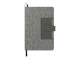 Блокнот Clap с отделением для визиток и магнитным клапаном, серый с нанесением логотипа с нанесением логотипа