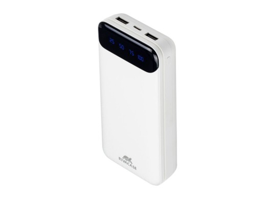 RIVACASE VA2280 (20000mAh) с дисплеем, белый, внешний аккумулятор /24 с нанесением логотипа с нанесением логотипа