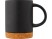 Neiva Керамическая кружка объемом 425 мл с пробковым основанием, черный с нанесением логотипа с нанесением логотипа