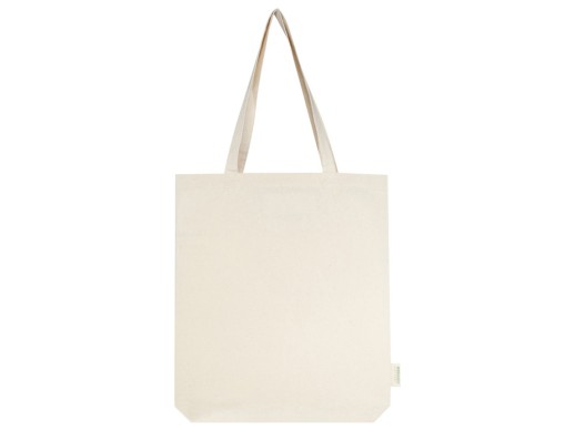 Orissa эко-сумка из органического материала GOTS с широким дном, 180 г/м², 11 л - Натуральный с нанесением логотипа с нанесением логотипа