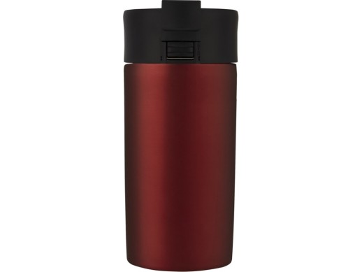 Jetta медный термостакан объемом 330 мл с вакуумной изоляцией, красный с нанесением логотипа с нанесением логотипа