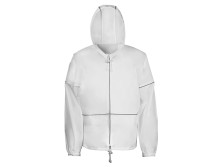 Короткий дождевик Tornado со светоотражающими элементами, белый