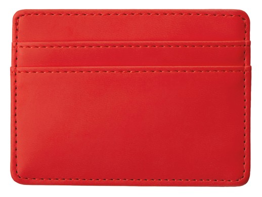 Картхолдер для двух карт и наличных денег с зажимом Crave, красный