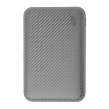 Универсальный аккумулятор Rib 5 (5000 мАч), серый, 9,8х6.3х1,4 см   37167/29