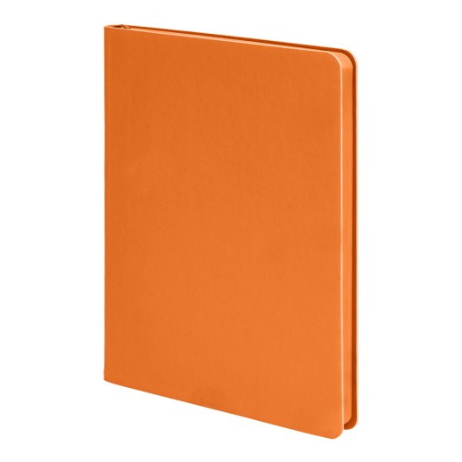 Ежедневник недатированный Pulpy, А5, оранжевый, кремовый блок в линейку, оранжевый срез   24709/05 с нанесением логотипа с нанесением логотипа