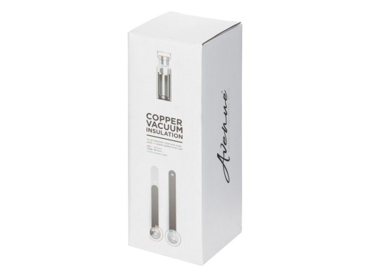 Медная спортивная бутылка с вакуумной изоляцией Thor объемом 480 мл, черный