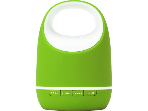 Портативная колонка Арнольд, зеленое яблоко с нанесением логотипа с нанесением логотипа