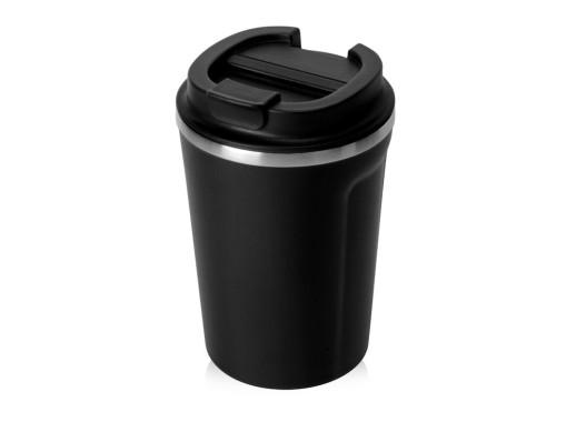 Термокружка CAFe COMPACT, 380 мл, черный с нанесением логотипа с нанесением логотипа