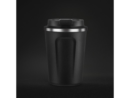 Термокружка CAFe COMPACT, 380 мл, черный с нанесением логотипа с нанесением логотипа