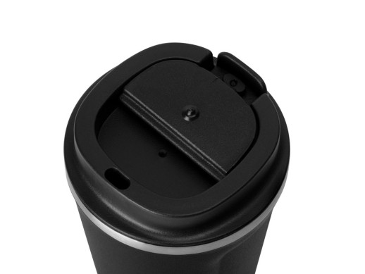Термокружка CAFe COMPACT, 380 мл, черный с нанесением логотипа с нанесением логотипа