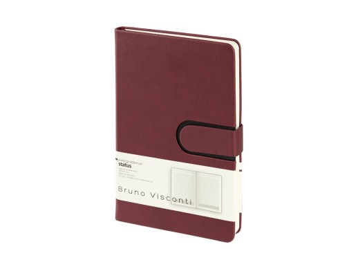 Ежедневник недатированный А5 Status, бордовый с нанесением логотипа с нанесением логотипа
