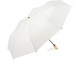 Зонт складной 5429 ÖkoBrella из бамбука, полуавтомат,белый с нанесением логотипа с нанесением логотипа