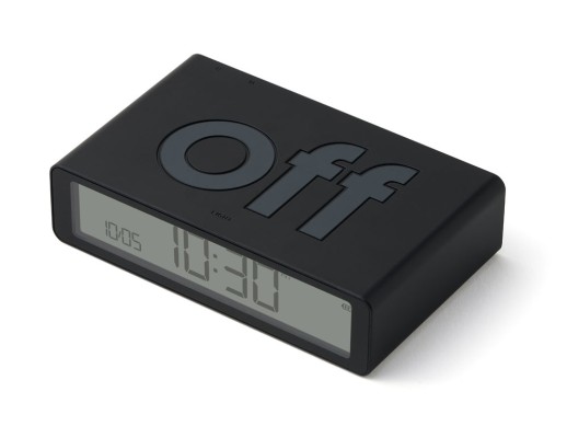 Часы настольные Flip Classic, черный с нанесением логотипа с нанесением логотипа