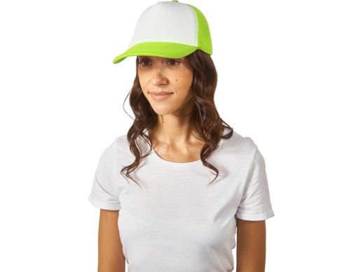 Бейсболка с сеткой Newport, зеленое яблоко/белый