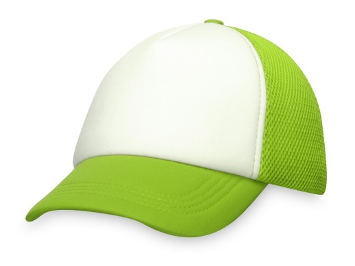 Бейсболка с сеткой Newport, зеленое яблоко/белый