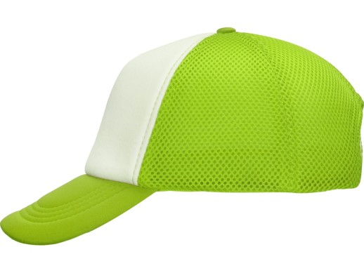 Бейсболка с сеткой Newport, зеленое яблоко/белый