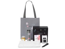 Подарочный набор Re:f. Walk с палантином, шоппером и термосом, белый