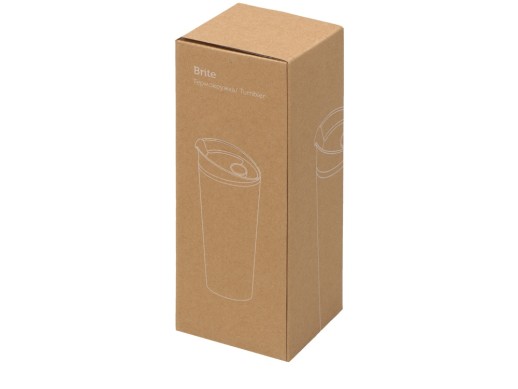 Термокружка Brite 500мл, белый/красный