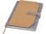 Viviana блокнот формата А5 из переработанного фетра и пробкового дуба - Натуральный с нанесением логотипа с нанесением логотипа