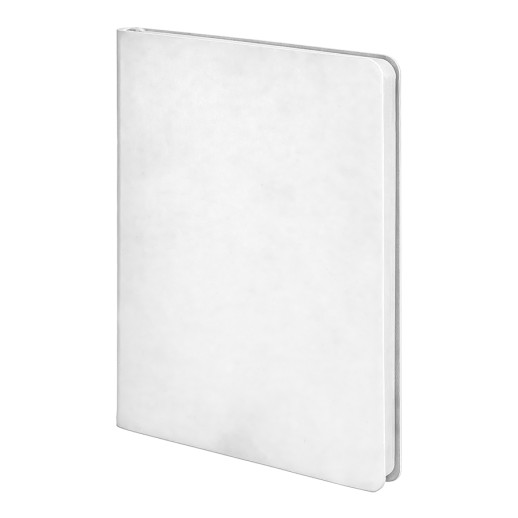 Ежедневник недатированный Pulpy, А5, белый, кремовый блок в линейку, белый срез   24709/01 с нанесением логотипа с нанесением логотипа