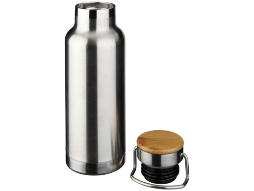 Медная спортивная бутылка с вакуумной изоляцией Thor объемом 480 мл, серебристый