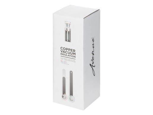 Медная спортивная бутылка с вакуумной изоляцией Thor объемом 480 мл, серебристый