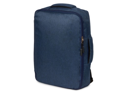 Рюкзак-трансформер Turnover, синий с нанесением логотипа с нанесением логотипа