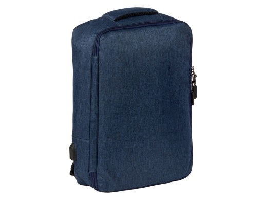 Рюкзак-трансформер Turnover, синий с нанесением логотипа с нанесением логотипа