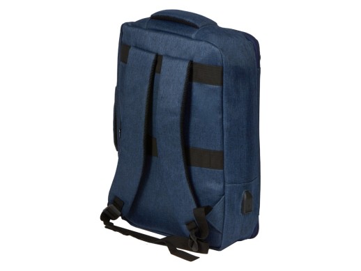 Рюкзак-трансформер Turnover, синий с нанесением логотипа с нанесением логотипа