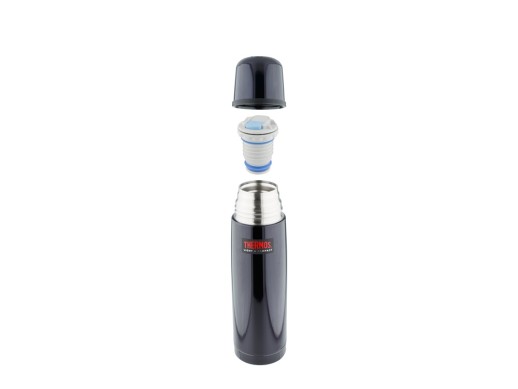 Термос из нерж. стали тм THERMOS FBB-750BC Midnight Blue 0.75L, темно-синий с нанесением логотипа с нанесением логотипа