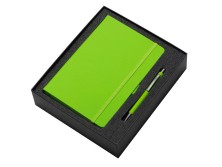Подарочный набор Vision Pro soft-touch с ручкой и блокнотом А5, зеленое яблоко