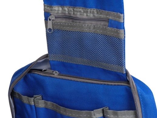 Несессер для путешествий Promo, синий с нанесением логотипа с нанесением логотипа