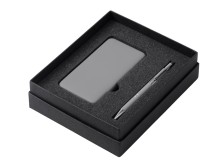 Подарочный набор c ручкой и повербанком 5000 mAh, серый