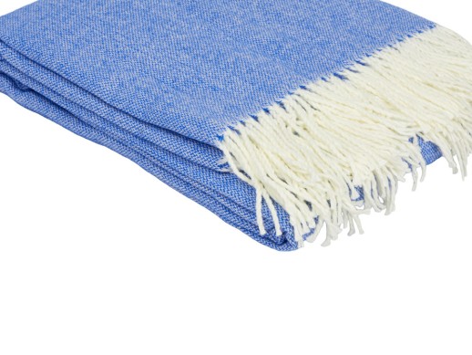 Акриловый плед Dapple 160x210 см, синий с нанесением логотипа с нанесением логотипа