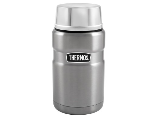 Термос из нерж. стали с ложкой тм THERMOS SK3020ST 0,7L, стальной с нанесением логотипа с нанесением логотипа