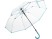 Зонт-трость 7112 Pure с прозрачным куполом, полуавтомат, прозрачный/бирюзовый с нанесением логотипа с нанесением логотипа