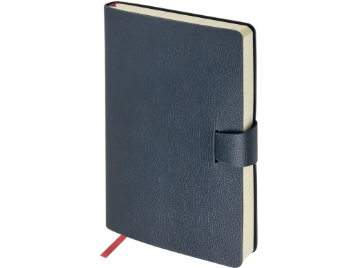 Ежедневник недатированный А5 Megapolis Flex Smart, темно-синий с нанесением логотипа с нанесением логотипа