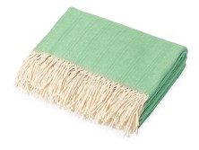 Подарочный набор с пледом, френчпрессом, чаем и вареньем, зеленый