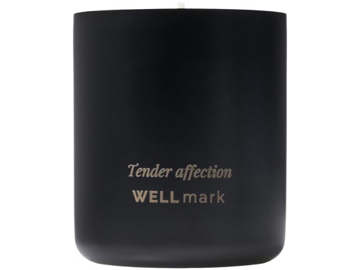 Ароматическая свеча Wellmark Tender Affection - сплошной черный с нанесением логотипа с нанесением логотипа