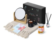 Подарочный набор Re:f. Shelter  с пледом, зеркалом, свечой и диффузором