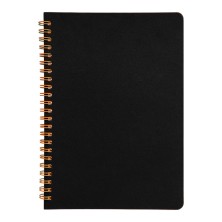 Блокнот на двойной пружине HELIX, 143 х 205 мм, черный с оранжевым, блок в линейку ,   33901/06