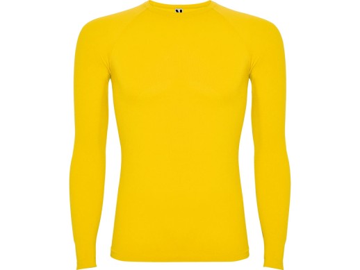 Футболка Prime мужская с длинным рукавом, желтый с нанесением логотипа с нанесением логотипа