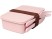 Ланч-бокс Bamberg из бамбукового волокна, розовый с нанесением логотипа с нанесением логотипа