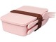 Ланч-бокс Bamberg из бамбукового волокна, розовый с нанесением логотипа с нанесением логотипа