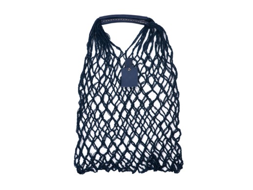 Авоська Dream М old style 15 литров с кожаными ручками, темно-синий