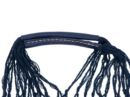 Авоська Dream М old style 15 литров с кожаными ручками, темно-синий