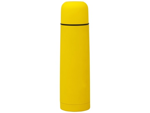Термос Ямал Soft Touch с чехлом, 500мл, желтый (P) с нанесением логотипа с нанесением логотипа