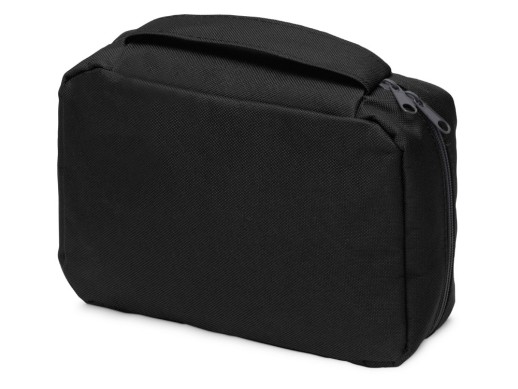 Несессер для путешествий Promo, черный с нанесением логотипа с нанесением логотипа